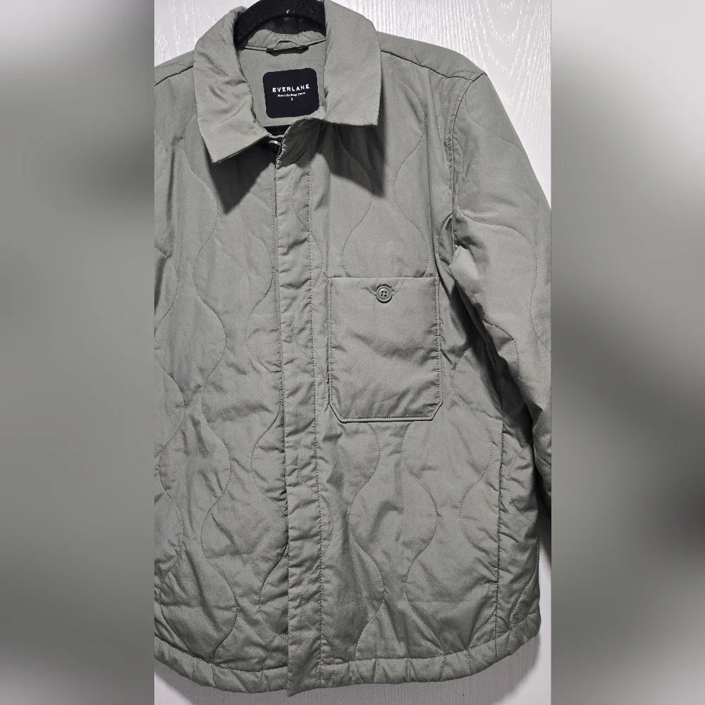 Everlane Men Renew Quilted Agave Green Liner Shacket Size Small